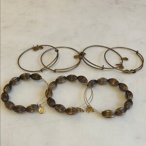 Alex + Ani antique Gold-Toned Bracelet Set